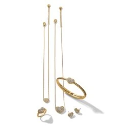 Illumina Celeste Heart Post Earrings 4 Illumina Celeste Heart Post Earrings -Occasionally Yours brighton illumina celeste heart post earrings gold 3