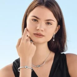 Interlok Single Knot Drop Earrings - Silver -Occasionally Yours brighton interlok single knot drop earrings silver 4