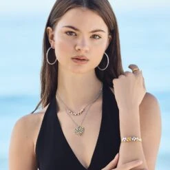 Pebble Edge Crescent Bar Necklace 5 Pebble Edge Crescent Bar Necklace -Occasionally Yours brighton pebble edge crescent bar necklace silver gold 4