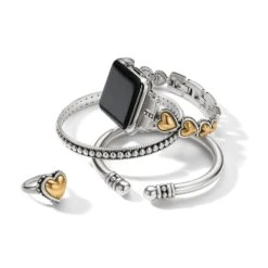 Pretty Tough Two Tone Heart Watch Band 5 Pretty Tough Two Tone Heart Watch Band -Occasionally Yours brighton pretty tough two tone heart watch band 4