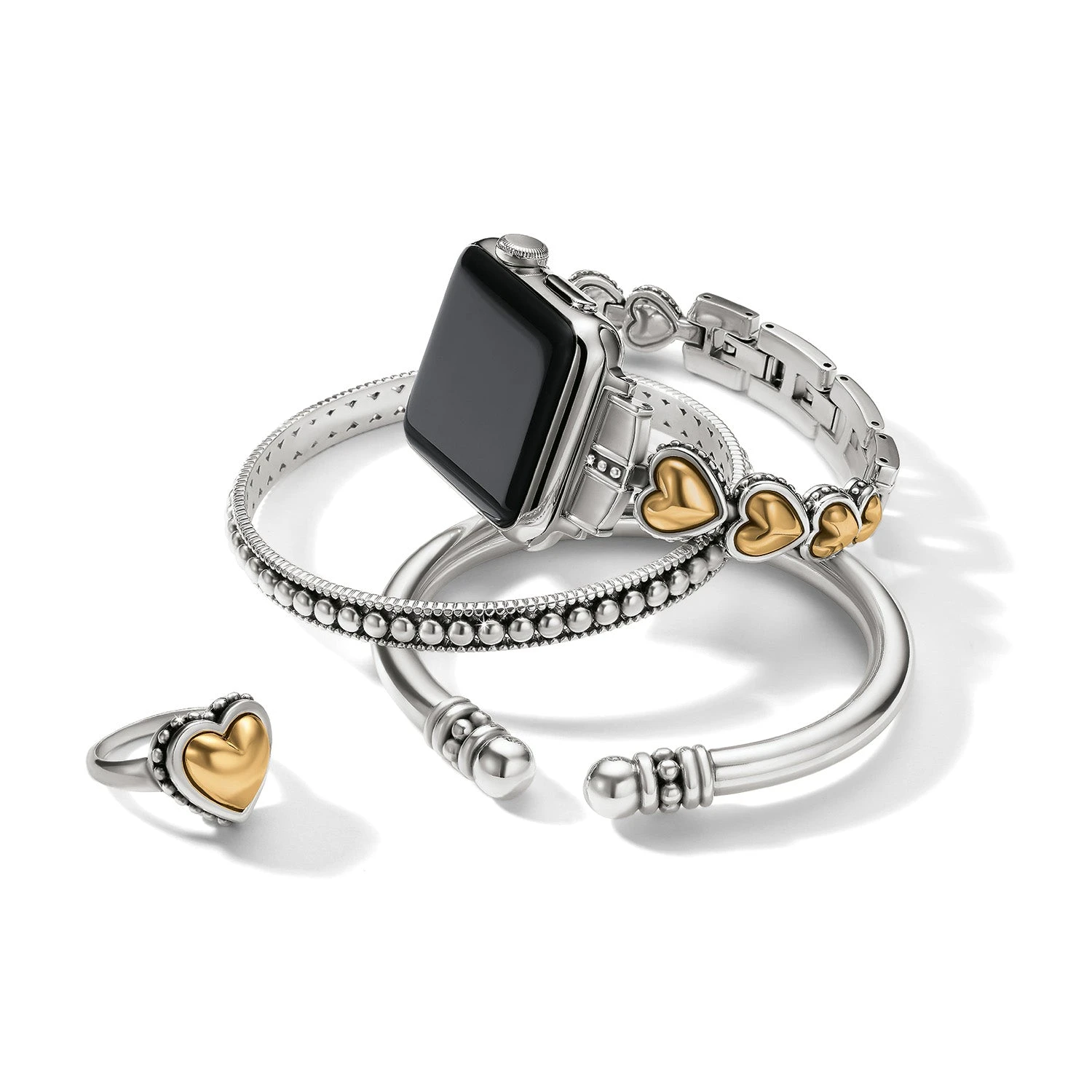 Pretty Tough Two Tone Heart Watch Band Pretty Tough Two Tone Heart Watch Band -Occasionally Yours brighton pretty tough two tone heart watch band 4