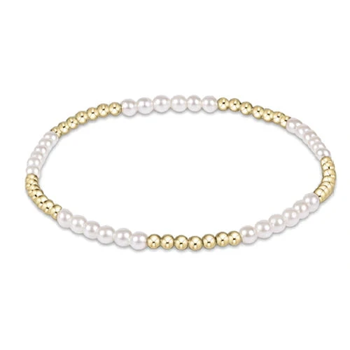Classic Blissful Pattern 2.5mm Bead Bracelet - 3mm Pearl Classic Blissful Pattern 2.5mm Bead Bracelet - 3mm Pearl -Occasionally Yours classic blissful pattern 2.5mm bead bracelet 3mm pearl enewton