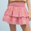 Bailey Gingham Tiered Mini Skirt 1 Bailey Gingham Tiered Mini Skirt -Occasionally Yours dm bailey gingham tiered mini skirt red 1