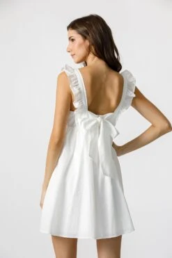 Juniper Flutter Sleeve Mini Dress 4 Juniper Flutter Sleeve Mini Dress -Occasionally Yours dm juniper flutter sleeve mini dress white 3