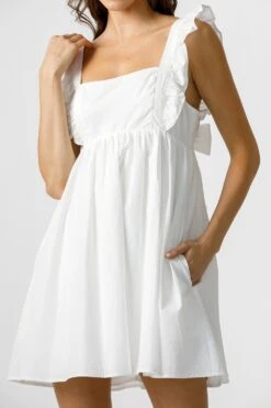 Juniper Flutter Sleeve Mini Dress 8 Juniper Flutter Sleeve Mini Dress -Occasionally Yours dm juniper flutter sleeve mini dress white 7