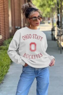 Ohio State Play On Fleece Crewneck -Occasionally Yours dm osu plau on fleece crewneck 3