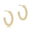 Beaded Classic 1.25" Post Hoop - 4mm Gold -Occasionally Yours enewton bead classic post hoop earrings 1.25 4mm gold