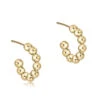 Beaded Classic 1" Post Hoop - 4mm Gold -Occasionally Yours enewton beaded classic 1 post hoop earring 4mm gold