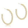 Beaded Classic 1.25" Post Hoop - 3mm Gold 2 Beaded Classic 1.25" Post Hoop - 3mm Gold -Occasionally Yours enewton beaded classic post hoop earrings gold