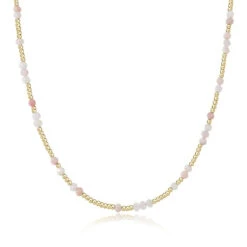 15" Choker Hope Unwritten Gemstone - Pink Opal