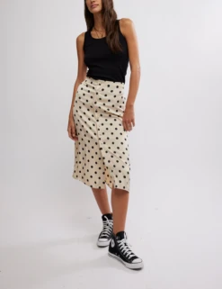 FREE PEOPLE Analise Printed Midi Skirt