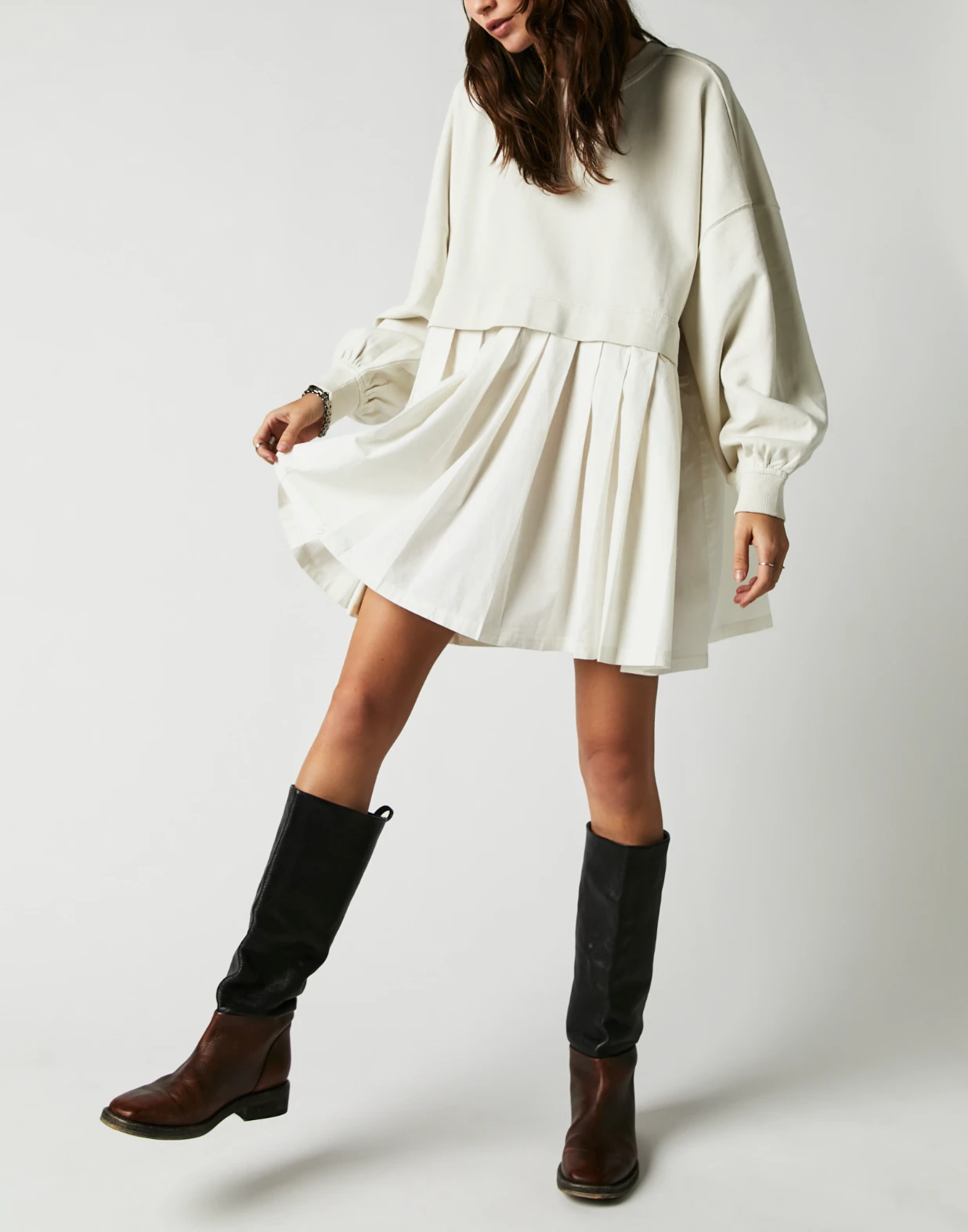 Eleanor Sweatshirt FREE PEOPLE Eleanor Sweatshirt -Occasionally Yours fp eleanor sweatshirt grey combo 1