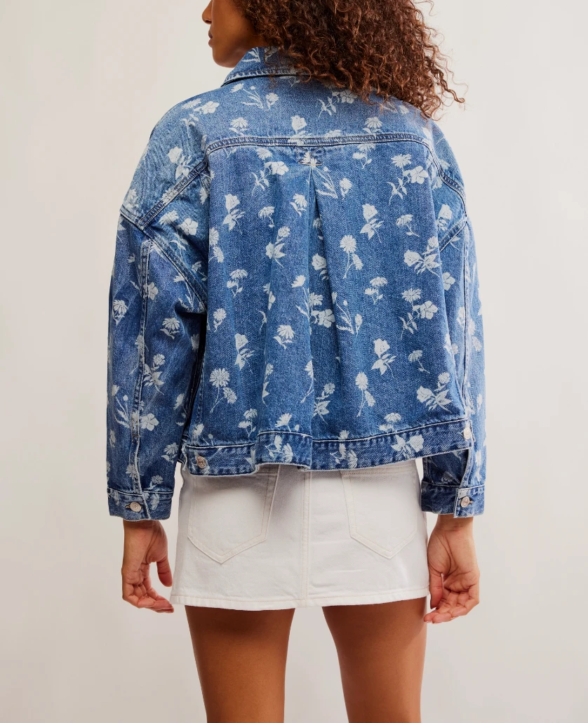 Opal Swing Denim Jacket FREE PEOPLE Opal Swing Denim Jacket -Occasionally Yours fp opal swing denim jacket fallen daisy 3