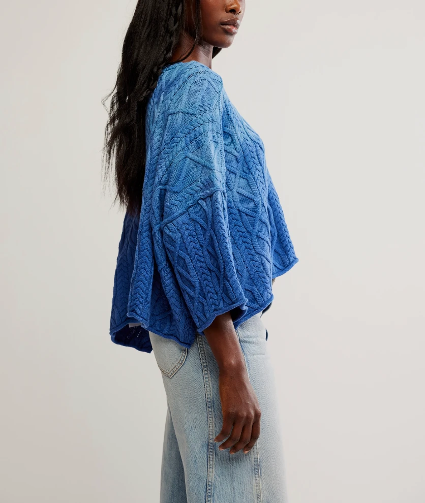 Washed Ashore Sweater FREE PEOPLE Washed Ashore Sweater -Occasionally Yours fp washed ashore sweater bellweather blue 2