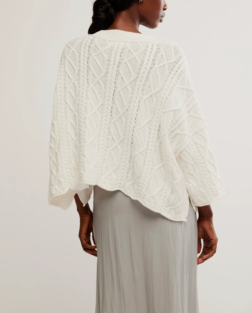 Washed Ashore Sweater FREE PEOPLE Washed Ashore Sweater -Occasionally Yours fp washed ashore sweater white 3