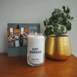 Just Married Candle -Occasionally Yours homesick just married candle 3
