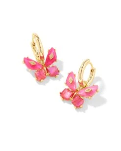 Bianca Butterfly Huggie Earrings