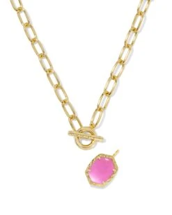 Daphne Link And Chain Necklace -Occasionally Yours ks daphne link and chain necklace gold azalea illusion 3