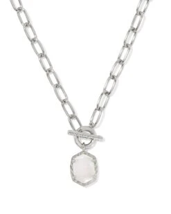 Daphne Link And Chain Necklace -Occasionally Yours ks daphne link and chain necklace silver mop 1