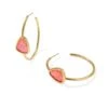 Margot Hoop Earrings 2 Margot Hoop Earrings -Occasionally Yours ks margot hoop earrings vintage gold pink coral iridescent abalone 1