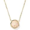 Sand Dollar Short Pendant Necklace 2 Sand Dollar Short Pendant Necklace -Occasionally Yours ks sand dollar short pendant necklace natural mop gold 1