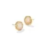 Sand Dollar Stud Earrings -Occasionally Yours ks sand dollar stud earrings natural mop gold