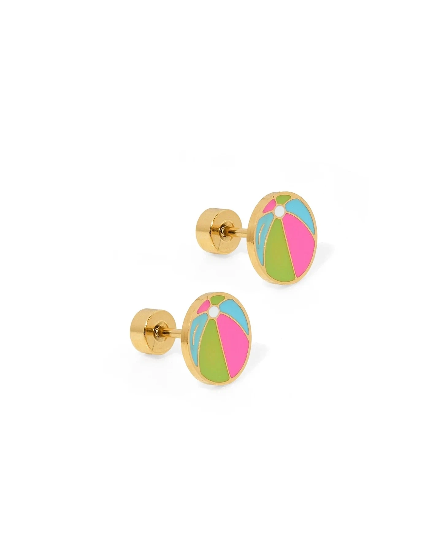 Screwback Stud - Beach Ball Screwback Stud - Beach Ball -Occasionally Yours linnyco screwback stud beach ball 1