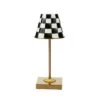 LED Rechargeable Cafe Table Lamp -Occasionally Yours mc led recharable cafe table lamp courtly check