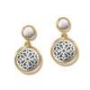 Ferrara Two Tone Luce Post Drop Earrings 1 Ferrara Two Tone Luce Post Drop Earrings -Occasionally Yours qija9910 01