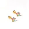 Screwback Stud - Lyla Multi -Occasionally Yours screwback stud earrings lyla multi linny co 448339
