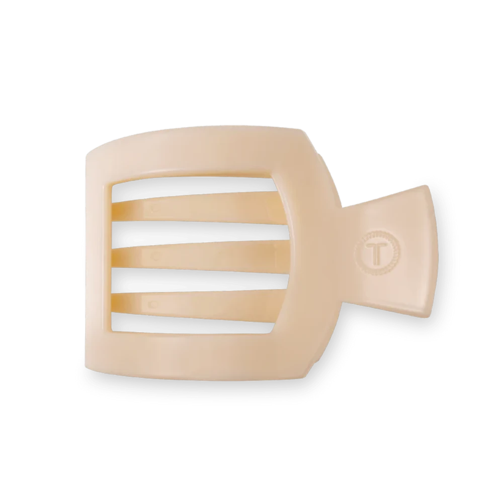 Medium Square Flat Hair Clip Medium Square Flat Hair Clip -Occasionally Yours teleties almond beige medium flat square clip medium hair clip 1