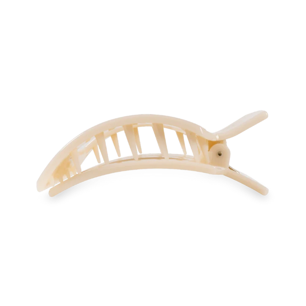 Medium Square Flat Hair Clip Medium Square Flat Hair Clip -Occasionally Yours teleties almond beige medium flat square clip medium hair clip 3