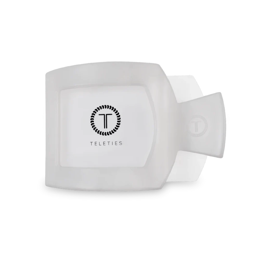 Medium Square Flat Hair Clip Medium Square Flat Hair Clip -Occasionally Yours teleties coconut white medium flat square clip medium hair clip 2