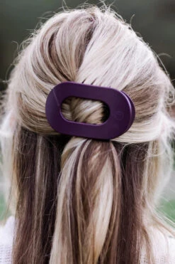 Medium Flat Round Hair Clip 5 Medium Flat Round Hair Clip -Occasionally Yours teleties medium flat round hair clip burgundy bliss 4