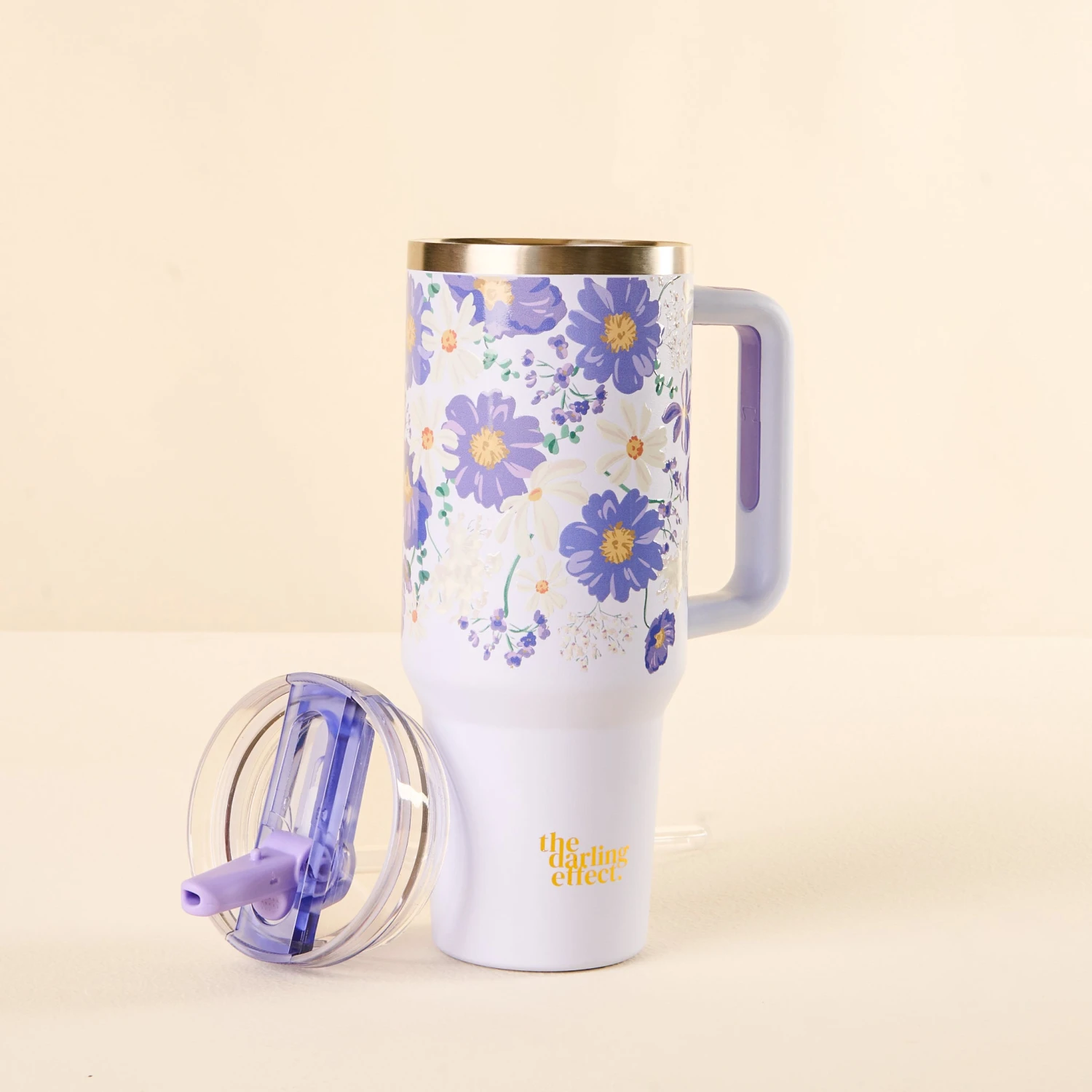 Lifestyle Flip Straw Tumbler Lifestyle Flip Straw Tumbler -Occasionally Yours the darling effect lifestyle flip straw tumbler 40 oz bouquet beauty purple 1