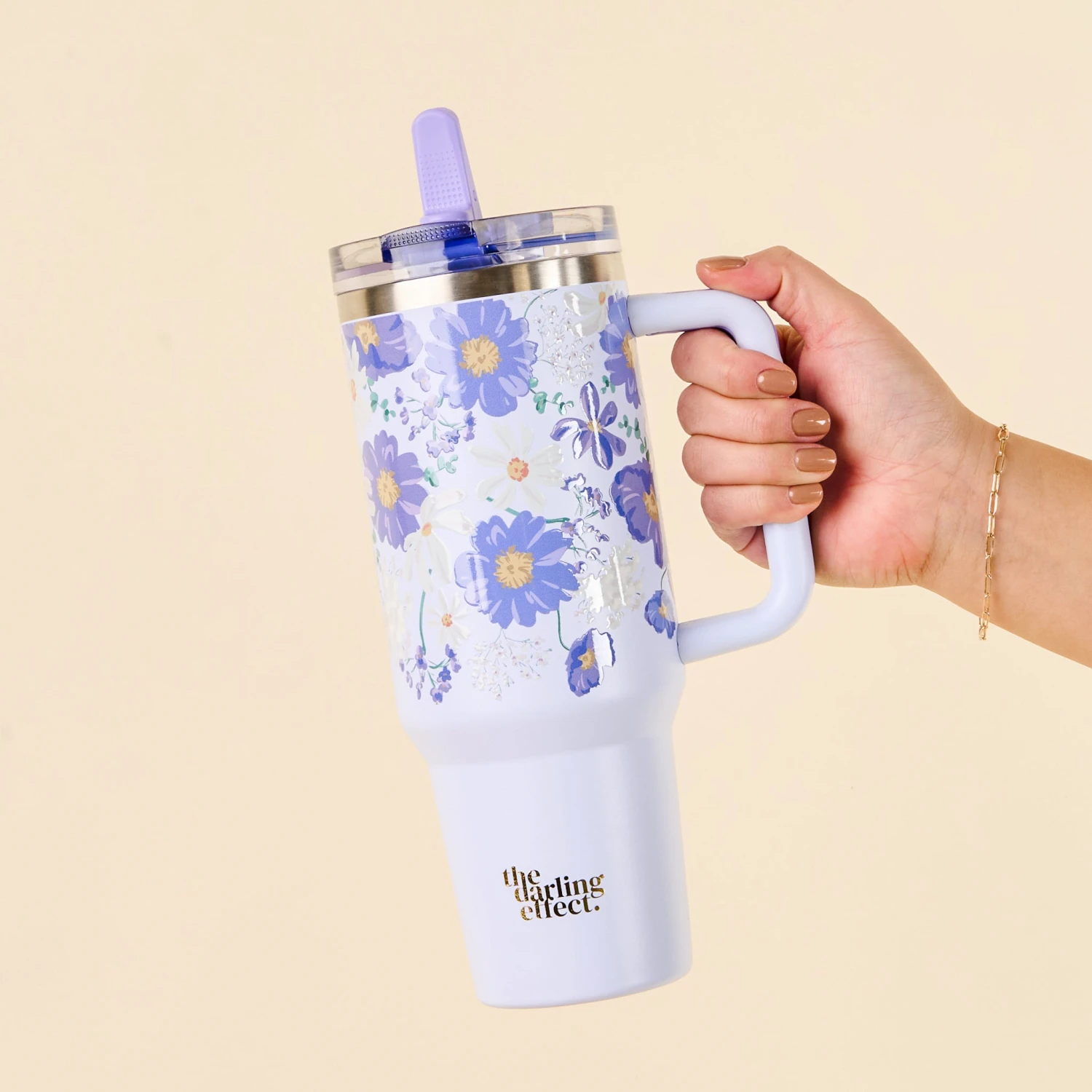 Lifestyle Flip Straw Tumbler Lifestyle Flip Straw Tumbler -Occasionally Yours the darling effect lifestyle flip straw tumbler 40 oz bouquet beauty purple 2