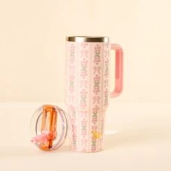 Lifestyle Flip Straw Tumbler 10 Lifestyle Flip Straw Tumbler -Occasionally Yours the darling effect lifestyle flip straw tumbler 40 oz oh so fancy pink 1