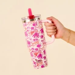 Lifestyle Flip Straw Tumbler 13 Lifestyle Flip Straw Tumbler -Occasionally Yours the darling effect lifestyle flip straw tumbler 40 oz paradise palms 2