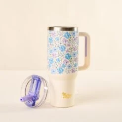 Lifestyle Flip Straw Tumbler 14 Lifestyle Flip Straw Tumbler -Occasionally Yours the darling effect lifestyle flip straw tumbler 40 oz secret garden blue 1