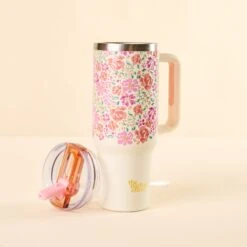 Lifestyle Flip Straw Tumbler 16 Lifestyle Flip Straw Tumbler -Occasionally Yours the darling effect lifestyle flip straw tumbler 40 oz secret garden pink 1