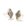 Kinsley Stud Earrings Silver - Platinum Drusy -Occasionally Yours thumbnail 2 f560e7eb ae29 4748 a36c a96dc088256d