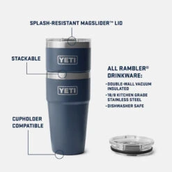 Yeti Rambler 20 Oz Stackable Cup -Occasionally Yours yeti rambler 20oz stacklable cup white 3