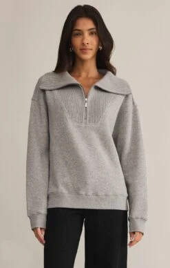 Sonata Fleece Sweatshirt 8 Sonata Fleece Sweatshirt -Occasionally Yours z supply sonata fleece sweatshirt heather grey 1