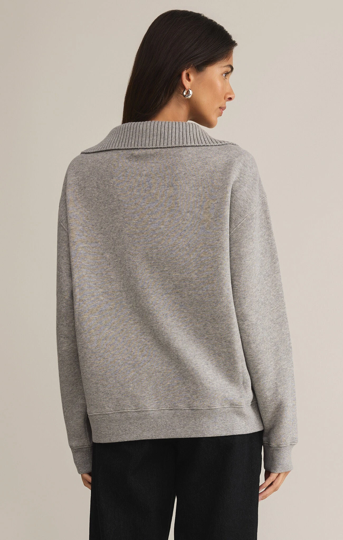 Sonata Fleece Sweatshirt Sonata Fleece Sweatshirt -Occasionally Yours z supply sonata fleece sweatshirt heather grey 3